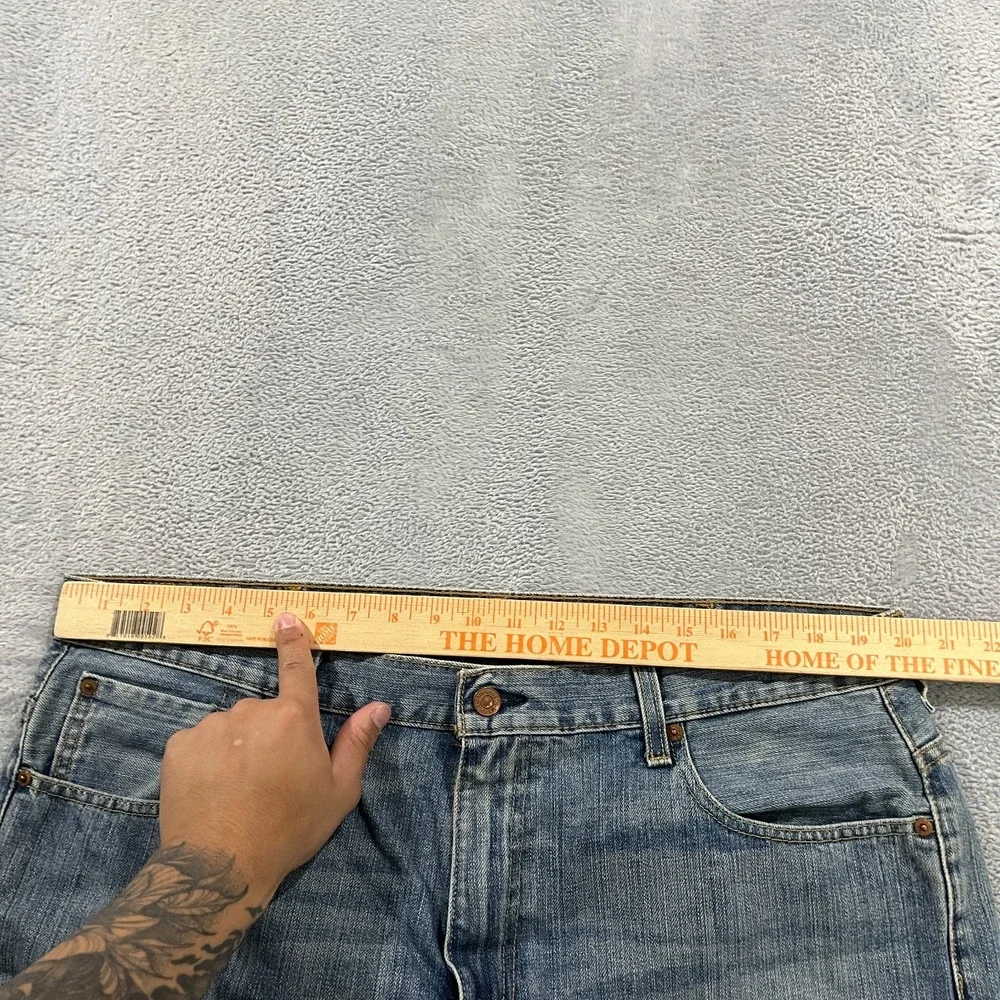 Levis 569‎ Jeans Mens 40x32.5* Blue Loose Straight Denim Western Retro Fade